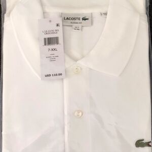 Lacoste white polo XXL